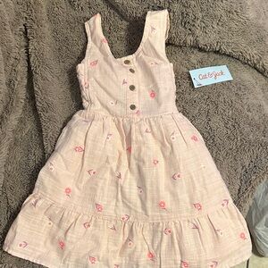 Cat & Jack Light Pink Kids Dress with Button Accents